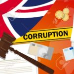 UK United Kingdom England Britain fights corruption money bribery financial law contract police line for a case scandal government official